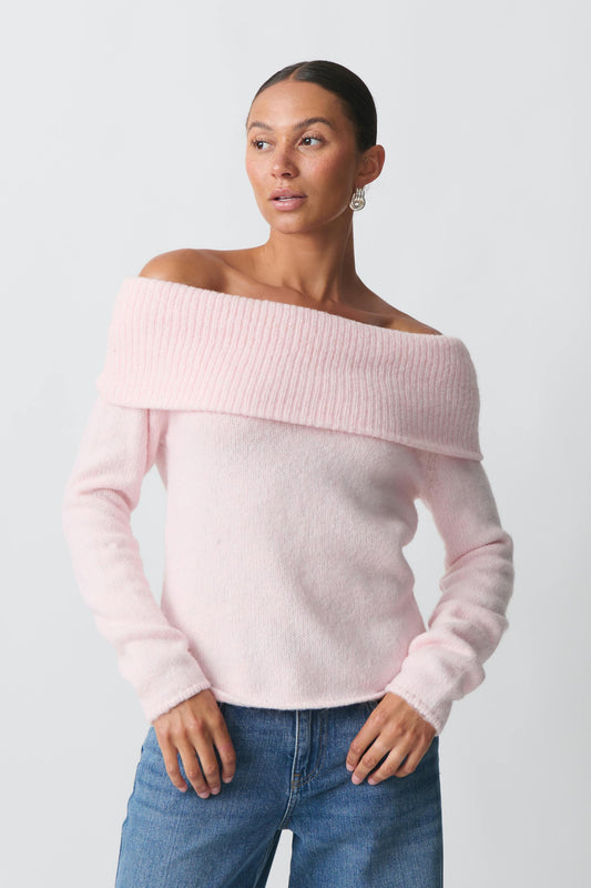 PINK | Off Shoulder Sweater