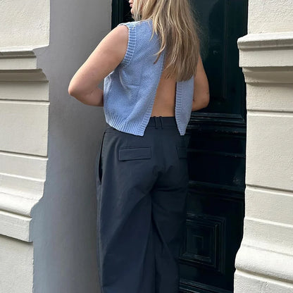 ZARA | Open Back Knit Vest