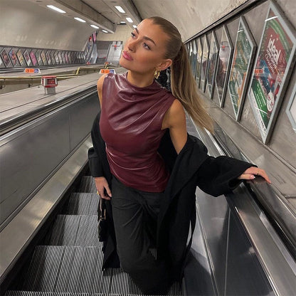 DONNA | Leather Top