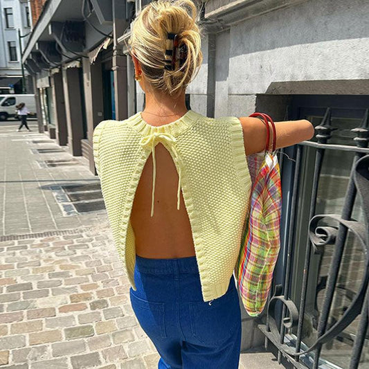 ZARA | Open Back Knit Vest