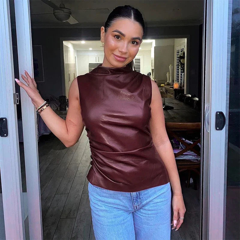 DONNA | Leather Top